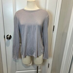 Reel Legends Performance Outfitters Long Bamboo Viscose Spandex Gray Top Size L